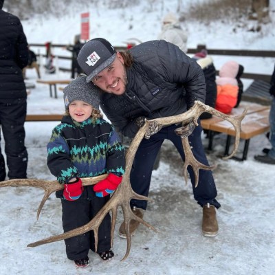 a group of people that are standing in the snow